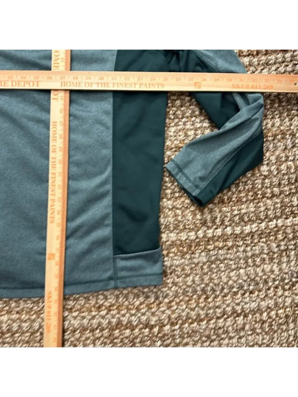 The North Face Mens Full Zip Fleece Jacket Green Teal Pocket Athletic (XL)
